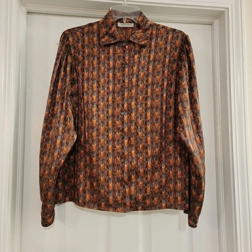 Vintage Evan-Picone retro blouse SZ 6